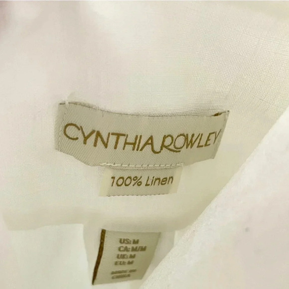 Cynthia Rowley Linen Beaded V-Neck Tunic - Picture 3 of 4